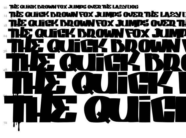 Gang Bang Crime font waterfall